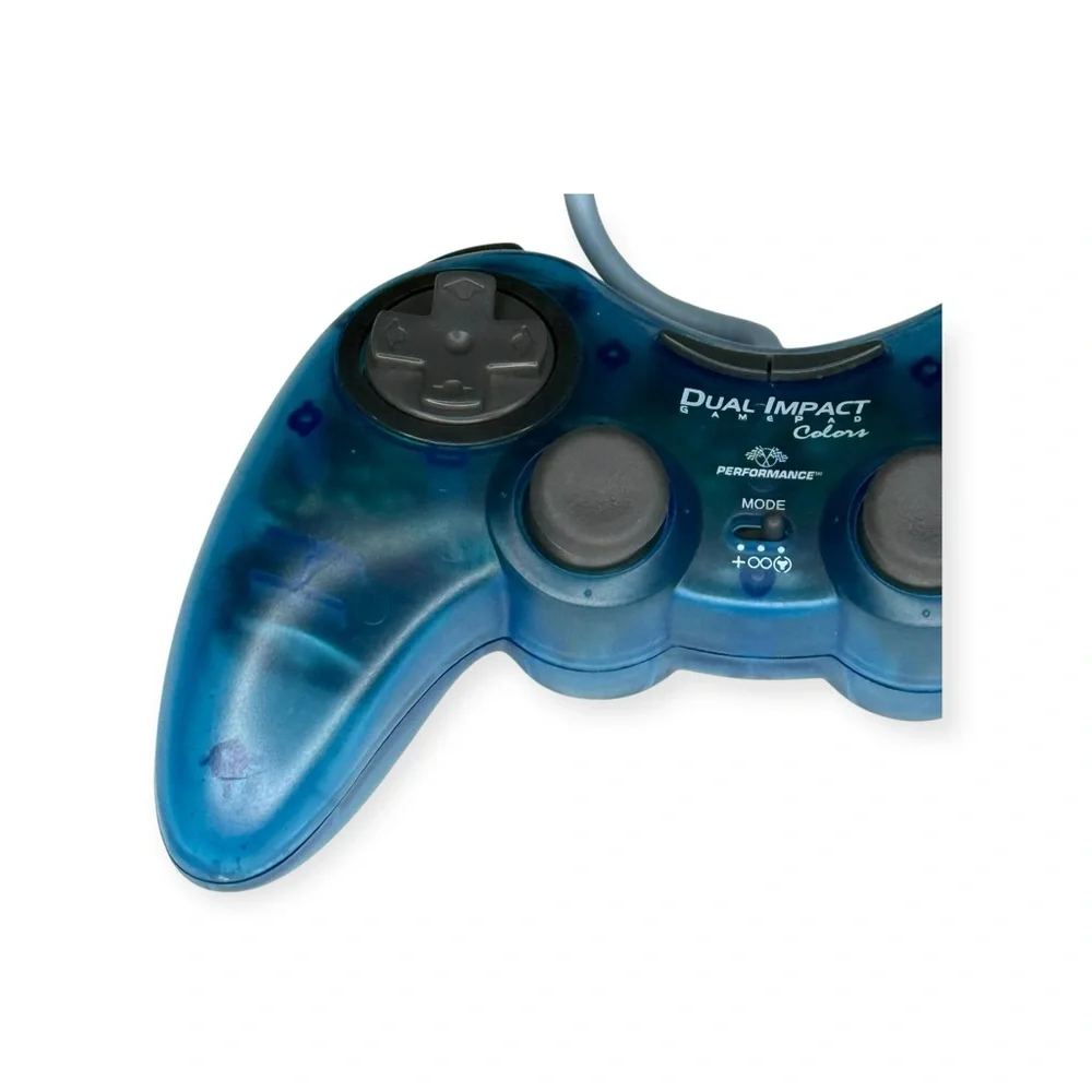 Performance Dual Impact 2 𖤍 Wired Controller Sony PlayStation 2 PS2 𖤍 Blueberry